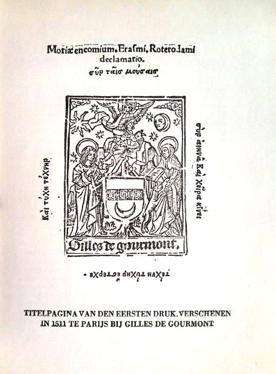 Book cover 15110012: ERASMUS Desiderius  | De lof der zotheid (vertaling van Laus Stultitiae - 1511)