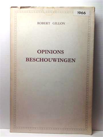 Book cover 19660005: GILLON Robert  | Opinions - Beschouwingen, Treize années de Présidence du Sénat - Dertien jaren Senaatsvoorzitterschap