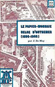 Book cover 19760126: DE MEY Jean | Le Papier-monnaie Belge d
