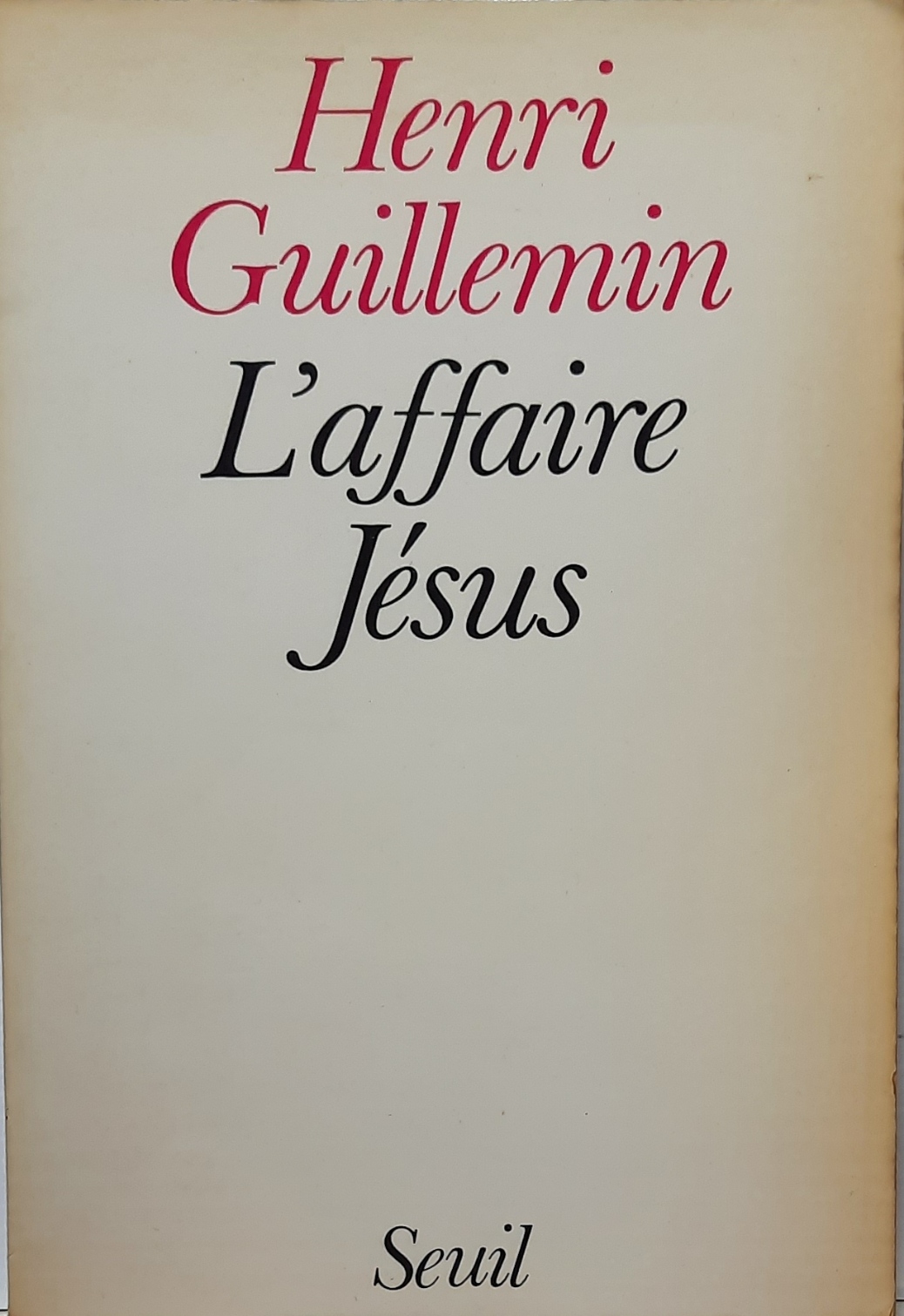 Book cover 19820123: GUILLEMIN Henri | L