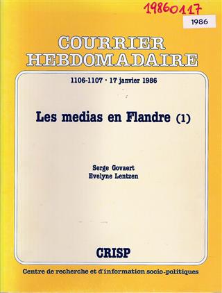 Book cover 19860004: GOVAERT Serge & LENTZEN Evelyne  | Les medias en Flandre (1) + (2) [complet!]