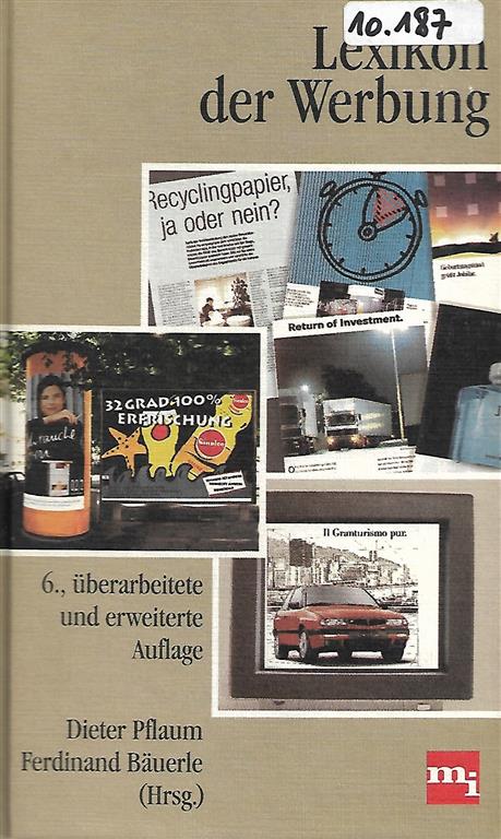 Book cover 19950014: PFLAUM D. & BAUERLE F.  | Lexikon der Werbung