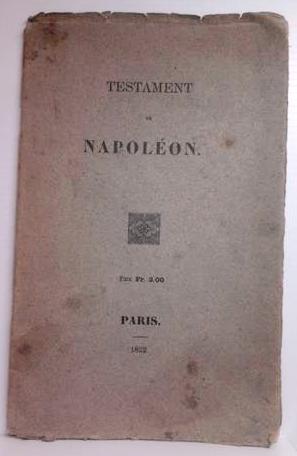 Book cover 201403112007: Napoléon Bonaparte | Testament de Napoléon