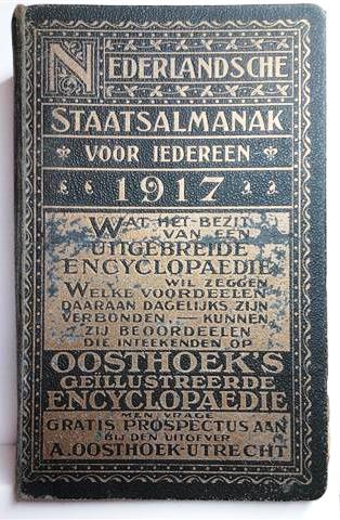 Book cover 201403240120: PYTTERSEN TZ., H., | Nederlandsche Staatsalmanak voor Iedereen. Jaargang 1917
