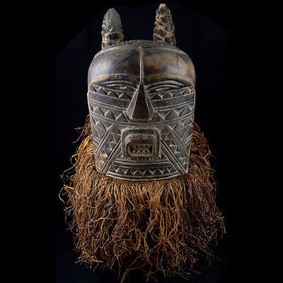Article 201506210008: Huge African Unusual Rare Songye Horned Mask
