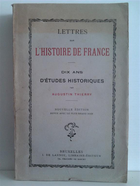 Book cover 201601270048: THIERRY Augustin | Lettres sur l