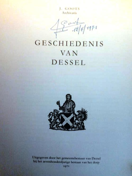 Book cover 201604081817: GOOTS J. (archivaris) | Geschiedenis van Dessel.