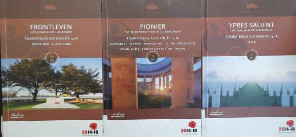 Book cover 202303161633: NN | 2014-2018: Toeristische autoroute 14-18: 3 gidsen: Frontleven - Pionier - Ypres Salient