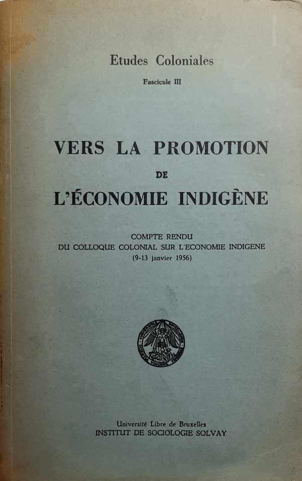 Book cover 77524: NN | Etudes Coloniales [Congo Belge]. Vers la promotion de l