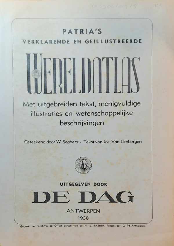 Book cover 202407131830: VAN LIMBERGEN Jos. & SEGHERS W. (tekenaar)  | Patria